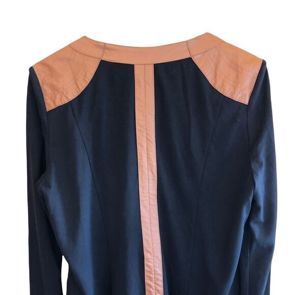 zozo Faux Leather Sweater Jacket EUC - Picture 2 of 8